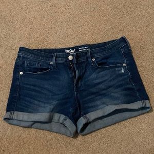 High rise midi shorts